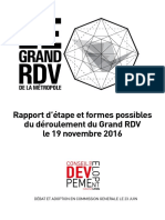 Rapport D'étape Le Grand RDV de La Métropole