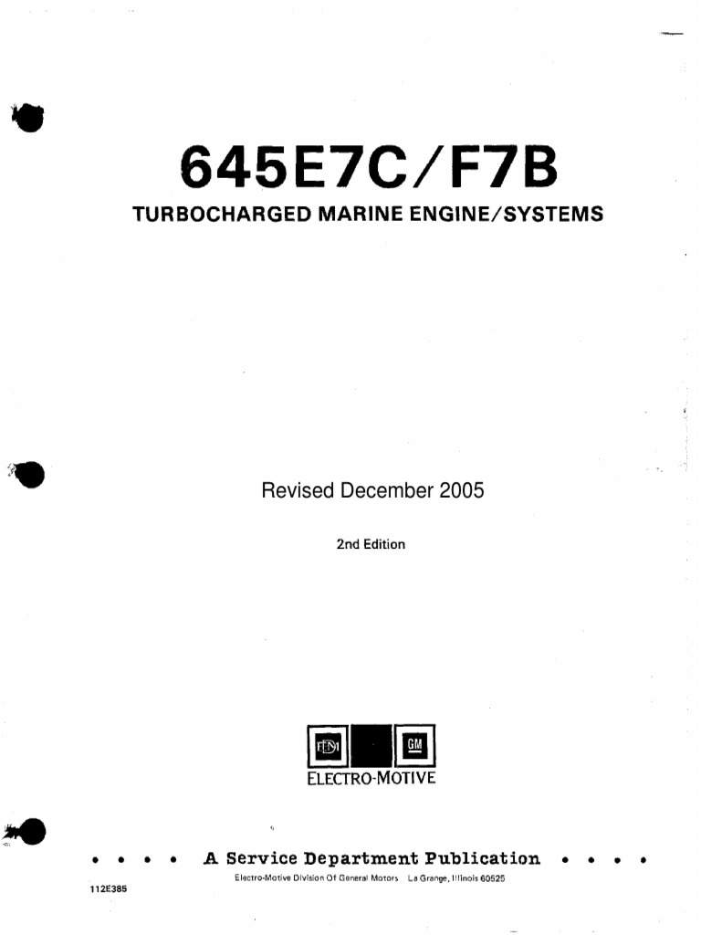 Manual de servico EMD 645 E7C F7B.pdf | Internal Combustion Engine