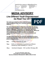 11-22-16 Mko Media Advisory - Live Different Youth Empowerment Ice Road Tour 2017