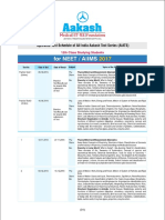 Aiats Topic Wise Schedule Medical 2017 Xii Studying