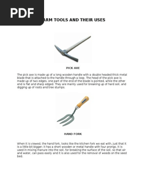 Farm Tools and Their Uses