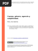 Mora, Ana Sabrina (2008) - Cuerpo, Genero, Agencia y Subjetividad