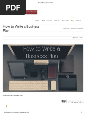 How to Write a Business Plan