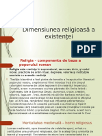 Dimensiunea Religioasă A Existenţei