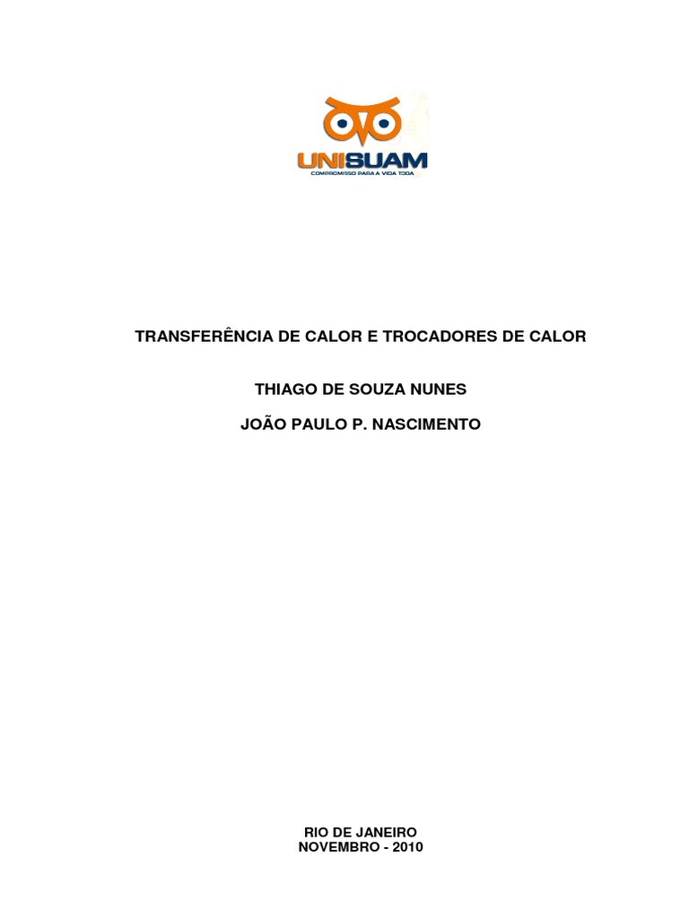Transferência de Calor e Trocadores | PDF | Calor | Transferência de calor
