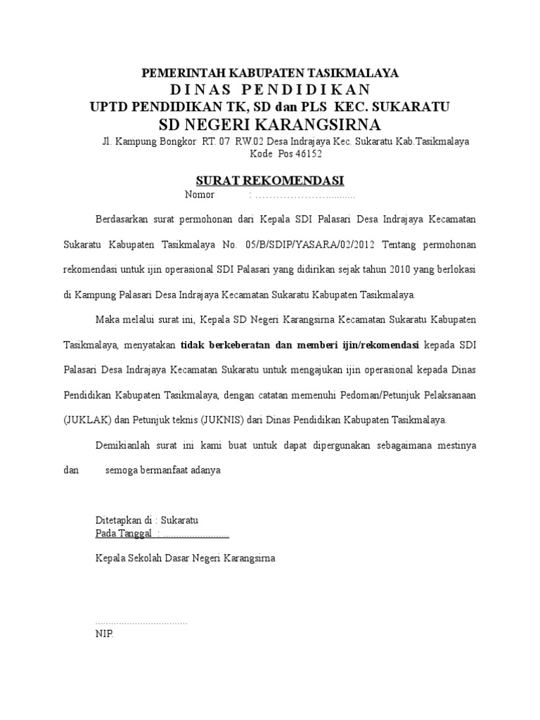 Download 91+ Contoh Surat Contoh Surat Izin Operasional Sekolah Dasar Negeri Gratis