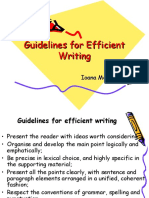 Guidelines for Efficient Writing