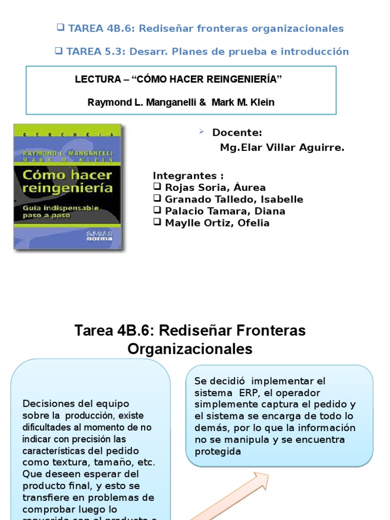 Trabajo Reingeneria Manganelli Raymond | PDF | Calidad (comercial) |  Business