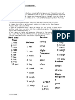 Spelling List With Note U3week1