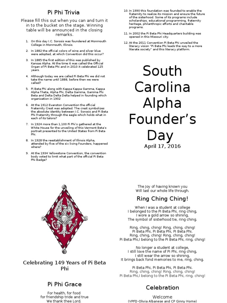 Founders Day Program PDF Fraternities And Sororities Fraternities