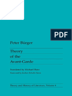 Buerger Peter The Theory of The Avant-Garde PDF