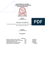 Causas y Consecuencias Socio-Económicas de La Migración en El Salvador.