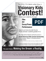 2016 MLK Visionary Contest Flyer