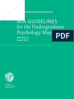 APA Guidelines For The Undergraduate Psychology Major 2.0