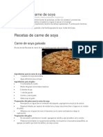 Recetas de Carne de Soya