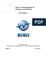 Principles For The Regulation of Exchange Traded Funds: Final Report