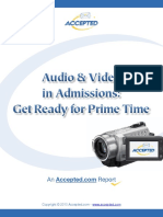 Audio & Video in Admissions: Get Ready For Prime Time