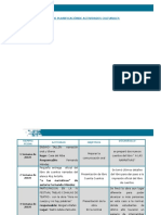 Matriz de Planificación de Actividades Culturales