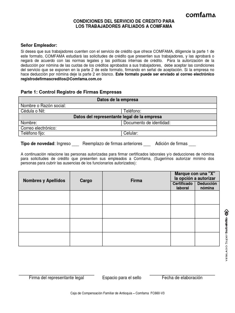 Formato Registro de Firmas Nómina de sueldos Pagos