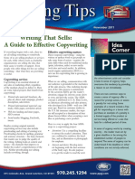 Writing That Sells: A Guide To Effective Copywriting: Idea Corner