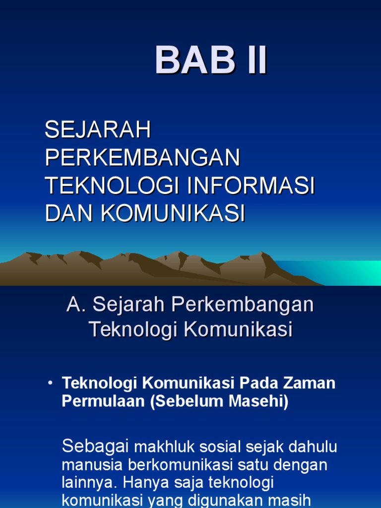 Sejarah Perkembangan TIK | PDF