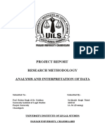 Project Report Research Methodology Analysis and Interpretation of Data