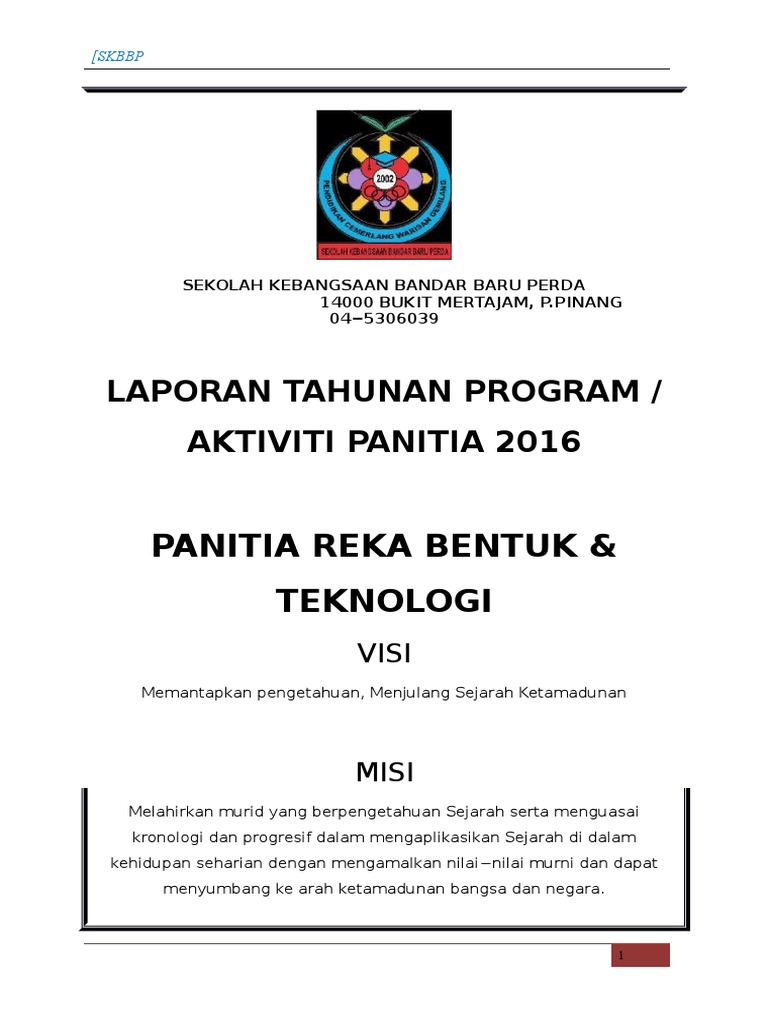 Laporan Panitia Rbt