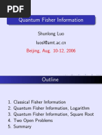 (2006 PPT) Quantum Fisher Information