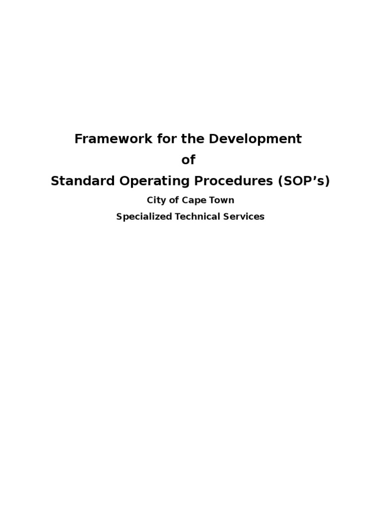 Draft SOP Framework | PDF | Needs Assessment | Educational Assessment