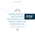 Imobilizarea Si Pregatirea Pacientului Supus Investigatiilor Radiologice