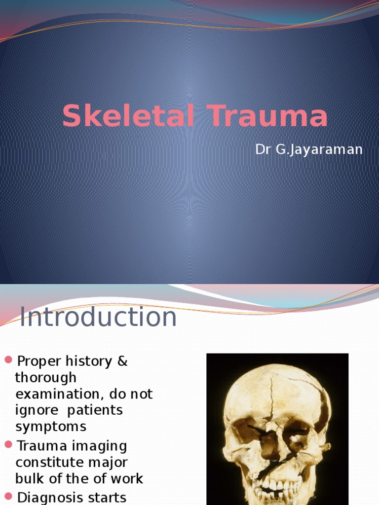 Skeletal Trauma: DR G.Jayaraman | PDF | Vertebral Column | Anatomical ...