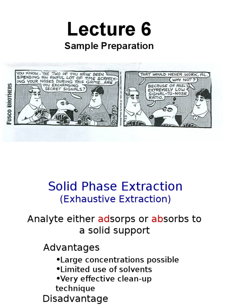 Solid Phase Extraction Techniques Overview | PDF | Home & Garden ...