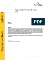 Field Test Procedure for Optical Fibre Link