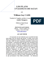 Carr William Guy - Les Plans de La Synagogue de Satan