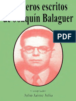 Julio Jaime Julia - Primeros Escritos de Joaquín Balaguer