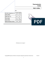 Thermoelectric Cooler TEC1-12706: Performance Specifications