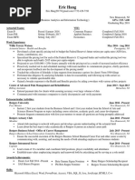 Eric Hang Actuarial Resume