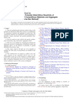 C1567 - Determining The Potential Alkali-Silica Reactivity of Combinations of Cementitious MAterial and Aggregate