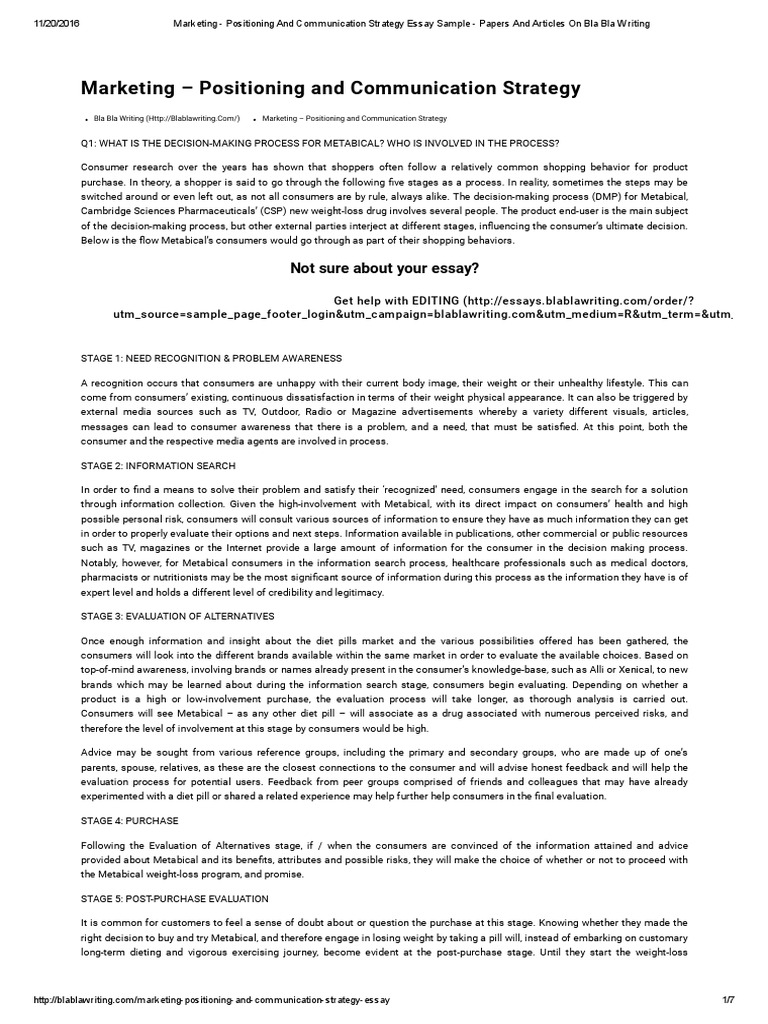 Target market statement example image