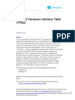 TPM 2.0 Hardware Interface Table