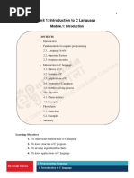 Introduction To C Language
