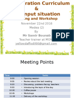 2G and Input Situation Meeting & Workshop November 22nd 2016