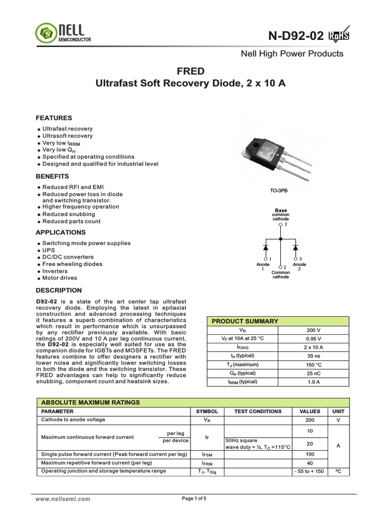 Datasheet D | Diode | Rectifier