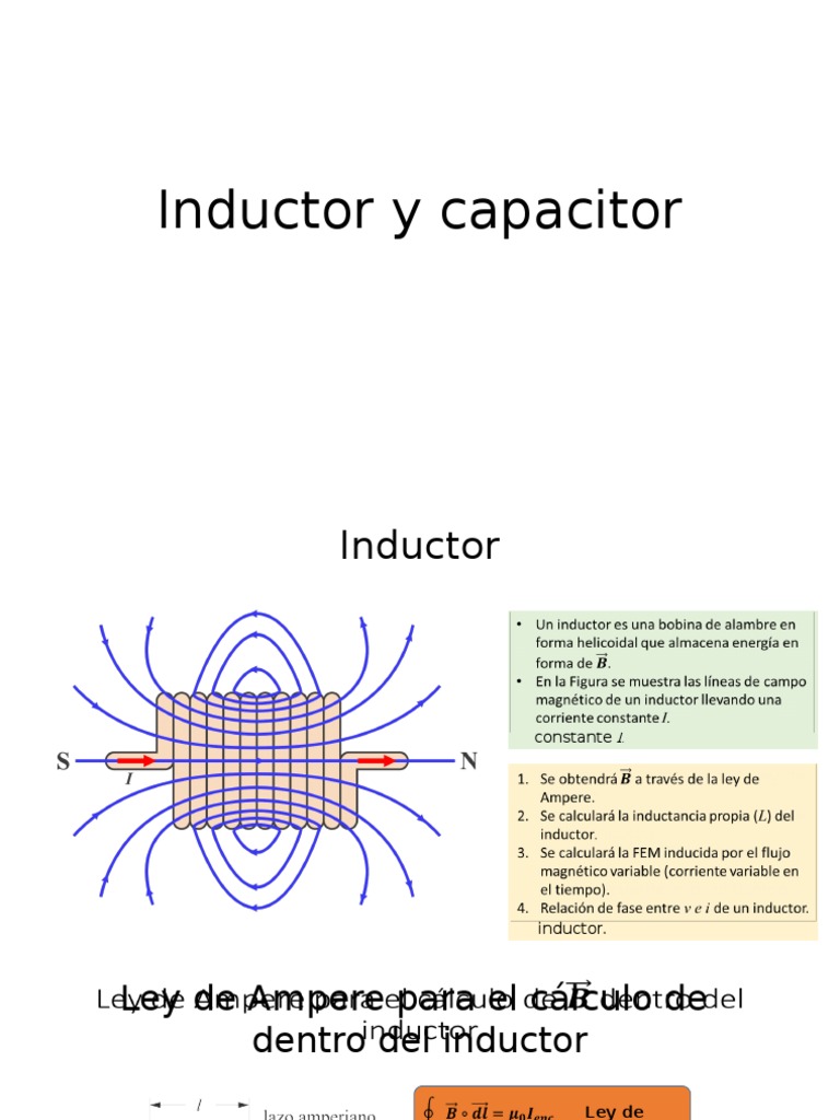 Inductor y Capacitor PDF Inductor Impedancia eléctrica