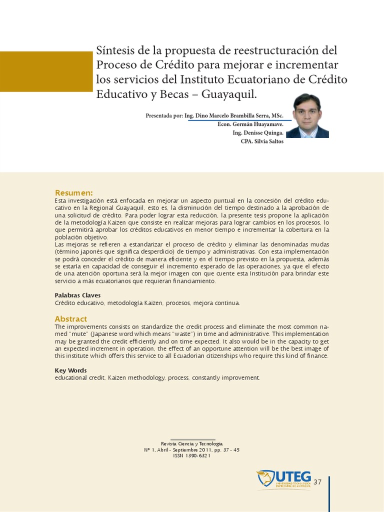 UTEGSintesís Propuesta Reestructuración IECE PDF | PDF | Ecuador ...