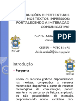 Contribuições Hipertextuais Nos Textos Impressos Puc