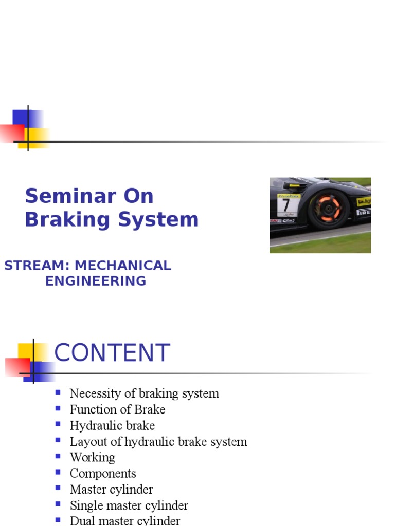 Hydraulic Brake System | PDF | Brake | Vehicle Parts