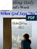 When God Says "No" December 2016