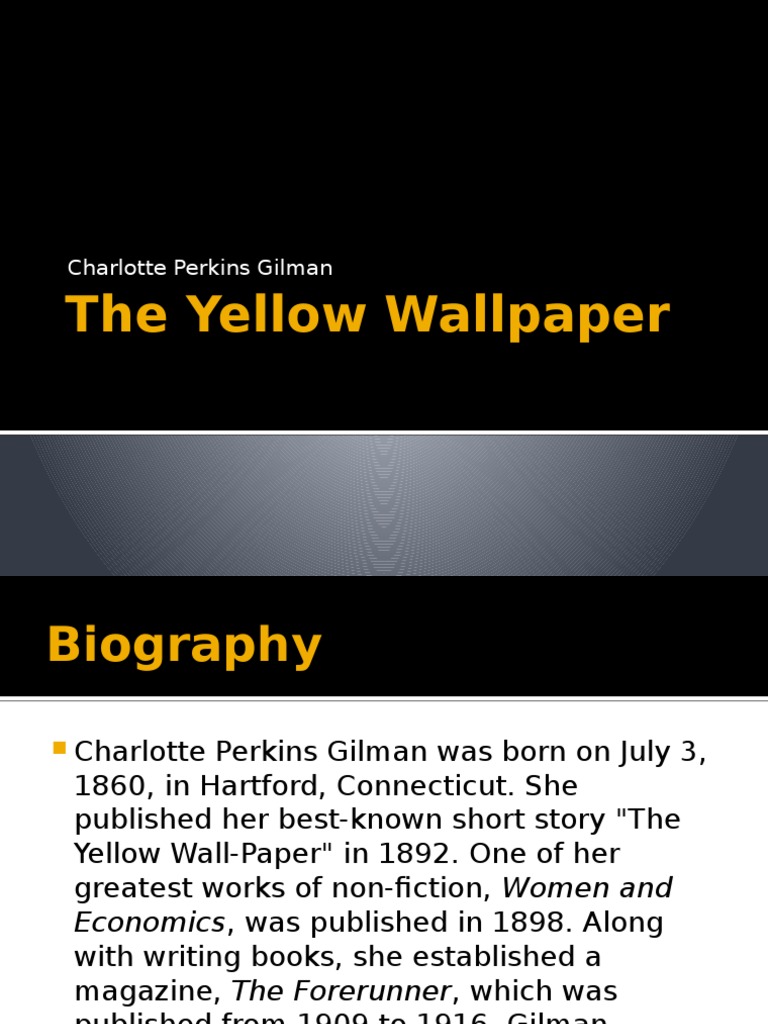 The Yellow Wallpaper PDF The Yellow Wallpaper Critical Theory