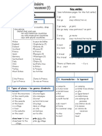 Vocabulaire Les Vacances Yr9